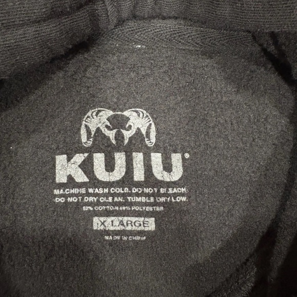 KUIU Woman’s Topo Block Logo Hoodie Black XL EUC - Picture 6 of 9